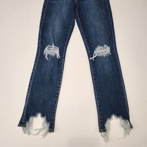 L'AGENCE High Line - Size 25 - Skinny Jeans Dark Wash Blue Destructed - Picture 7 of 12